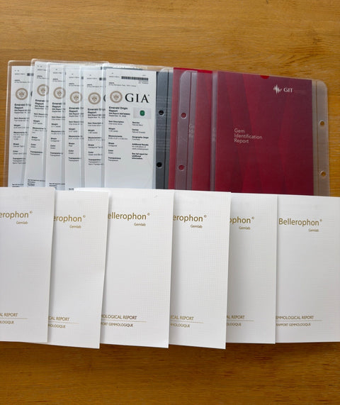 Certificats d'authenticité émeraude de laboratoires