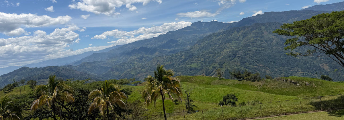 Paysage de montagne en Colombie, relief et végétation tropicale